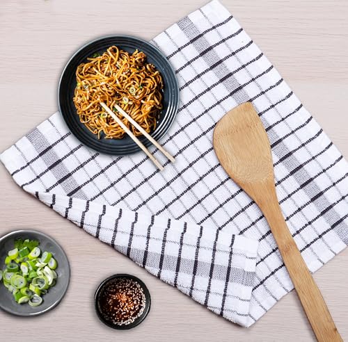 Kitchen Dish Cloths Set of 8 (Charcoal / 12 x 12 Inches - Set of 8)