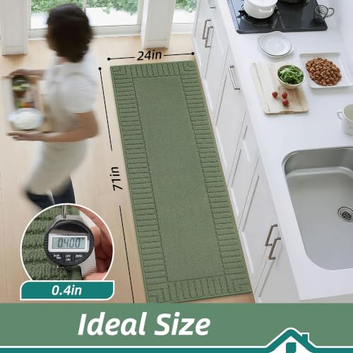 Kitchen Rugs 24"x71" (Green / 24" X 71" (Rectangular))