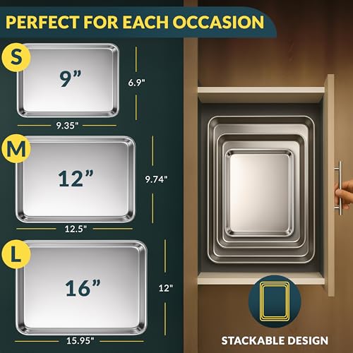 Stainless Steel Cookie Sheet Set of 3 (Set of 3)