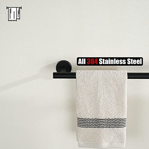 Black Bath Towel Bar (Black / 33 Inch (2 Pack))