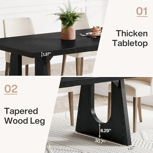 Large Dining Table for 6 (Black)