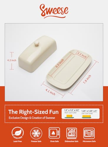 Butter Dish with Lid (Beige)