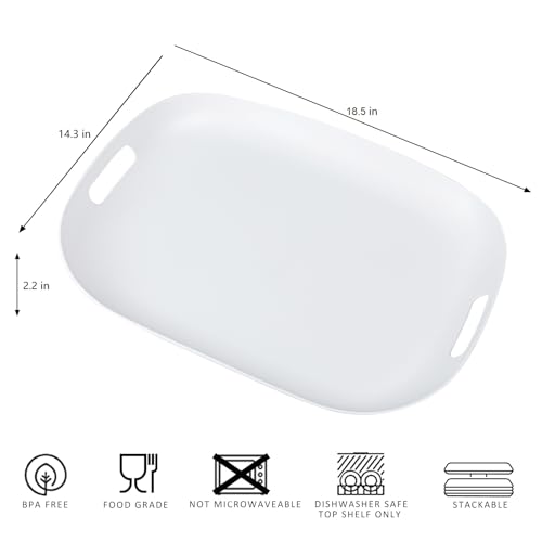 Extra Large Serving Platter (Matte White Serving Tray)