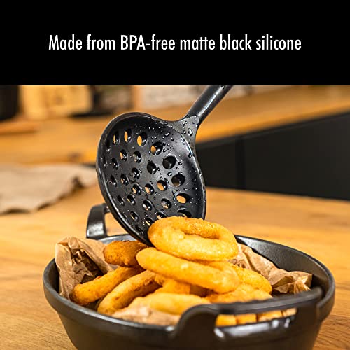 Skimming Ladle (Matte Black - Skimmer Spoon / 1 Pack)