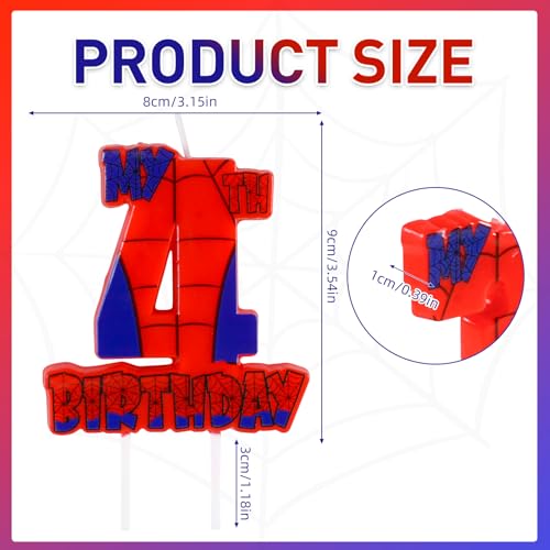 Spider Birthday Party Decorations (Spider Web 4th Candle)