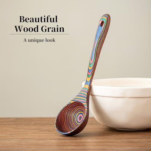Pakkawood Rainbow Deep Soup Ladles (1 PC Rainbow Ladle)