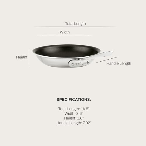 D3 Pro Nonstick Stainless Steel 8" Fry Pan (8" Fry Pan)