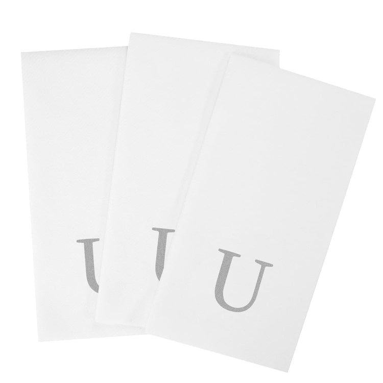 Silver Letter U Linen (Silver / 2000 Count / U)