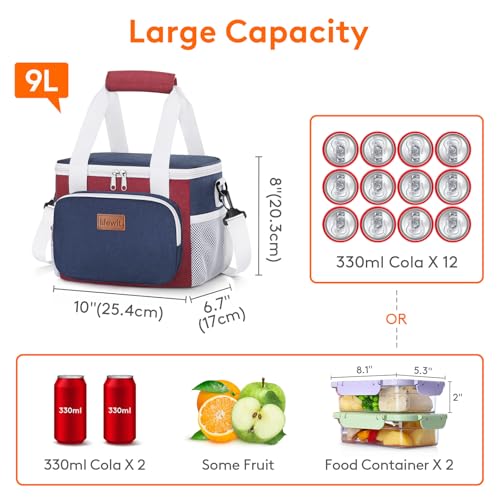 Medium Lunch Bag (White & Red & Blue / Medium(9L))