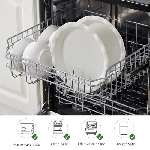 36oz Ceramic Pie Pan (White(2 PCS) / 36 OZ)