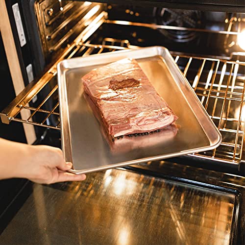 Half Sheet Baking Pan Aluminum Nonstick Oven Safe Set of 2 (13.1" x 17.9" Half Sheet Pans - 2 PCS)