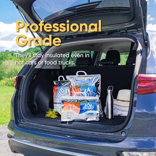 Hot and Cold Insulated Bags for Food Delivery (Medium (Lunch Size))