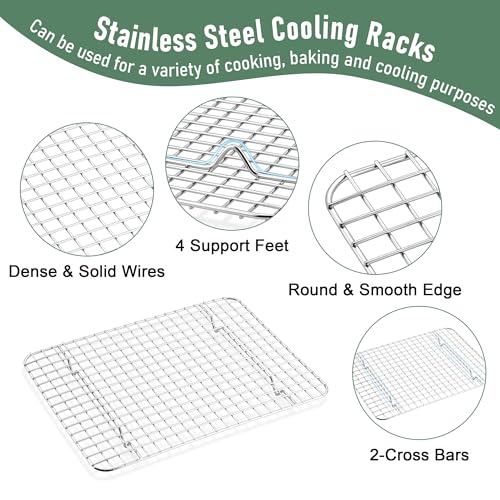 Quarter Sheet Pan with Wire Rack (12*10 Inch)