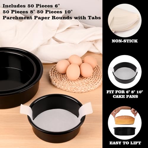3 Pack Round Cake Pans (6+8+10 without Handles)