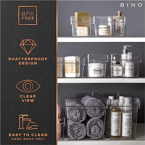 Plastic Storage Bins (2PK SMALL - 14 x 4 x 4)