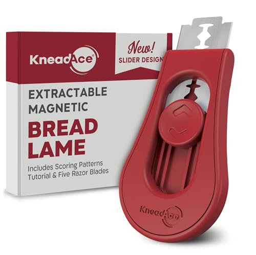 Upgraded Extractable & Magnetic Bread Lame Dough Scoring Tool (Red)