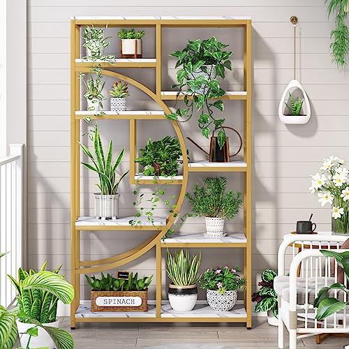 Bookshelf Industrial Etagere Bookcase (Gold / 2 Pack)
