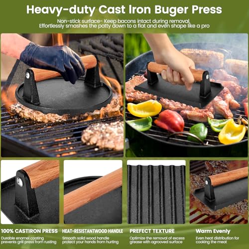 Blackstone Burger Press Set (Round & Rectangle)