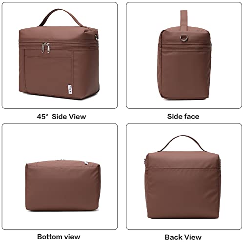 NOL 4 Liters Small Insulated Lunch Bags for Women Cooler Bag Lightweight Nylon Waterproof Lunch Box For Work (Small (Coffee / Small (4 Liters))