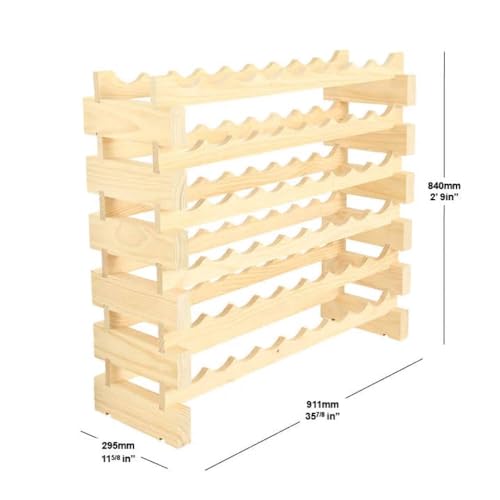 54 Bottle Wine Rack Natural Pine (Natural Pine)