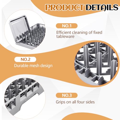 1 Pack Commercial Dishwasher Tray Rack (Gray / Peg Dish Opening)