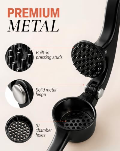 Premium Garlic Press Set (Large | Black)