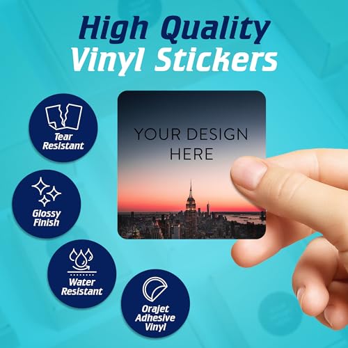 100 Custom Vinyl Stickers (City / 1.5x1.5 Square)