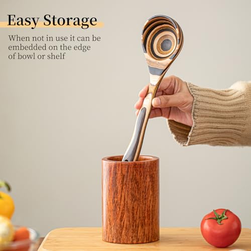 Pakkawood Deep Soup Ladles (1 PC Pakkawood Ladle)