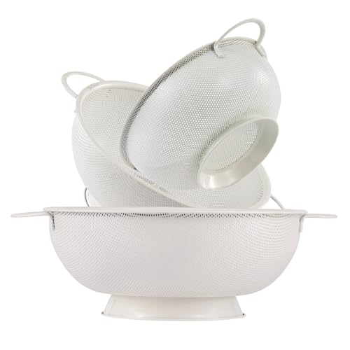 Stainless Steel Colander 3 Piece (Cream)