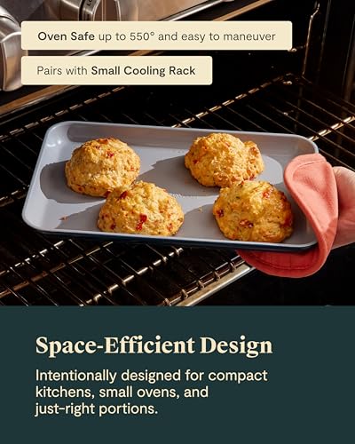 Non Stick Ceramic Small Baking Sheet Duo (Gray / 2x Small 9" x 13")