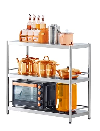 Stainless Shelving with Guardrails (31.5*15.8in-3T(Guardrails))