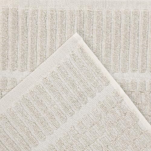 Juno Viscose Cotton Blend Medium Weight Towels (12 Piece Towel Set / Beige)