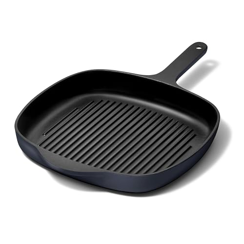 Enameled Cast Iron 10.5" Grill Pan (Midnight Blue)