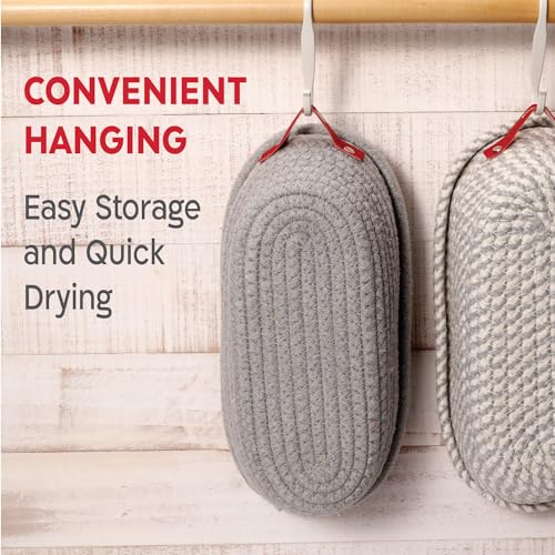 Cotton Rope Banneton Bread Proofing Basket Set (2xOval Baskets)