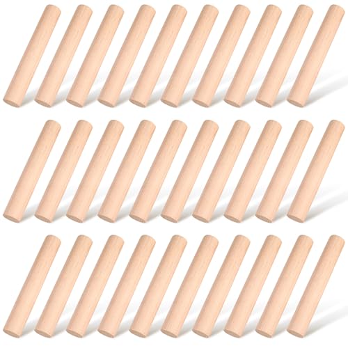 30 Pieces Small Rolling Pin Wood Mini Dumpling Dough Roller