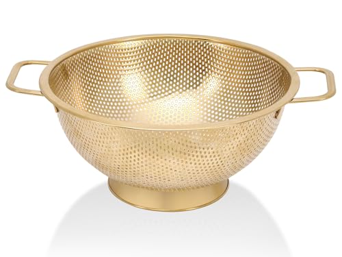 Gold Strainer for Kitchen (3QT)