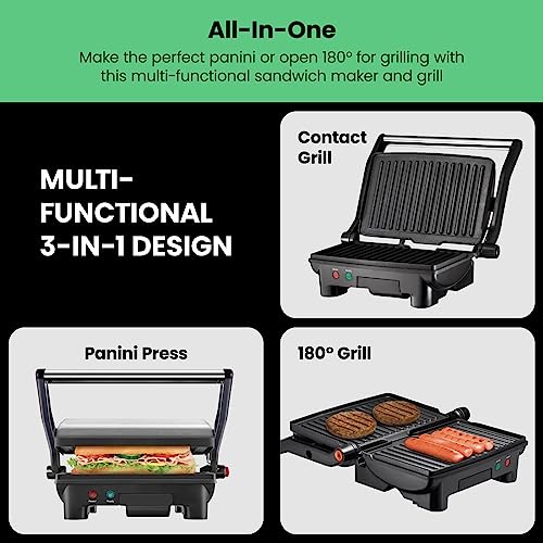 Electric Panini Press Grill (2 Slice)