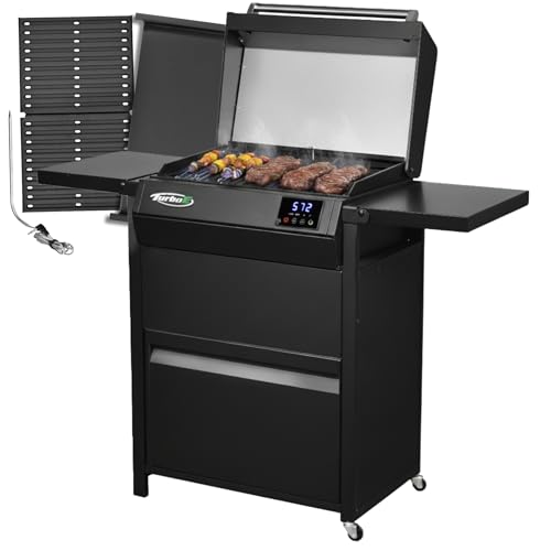 Turbo E Sport Compact Electric Grill (Turbo E Sport Cart Set with Griddle (Low Lid, Free-standing))