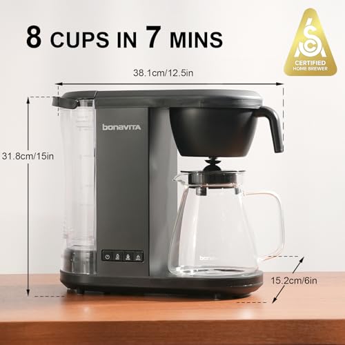 Enthusiast 8 Cup Drip Coffee Brewer (Matte Black)