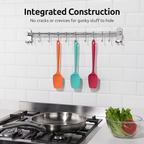 Silicone Spoon Spatula Set of 3 (Colorful)