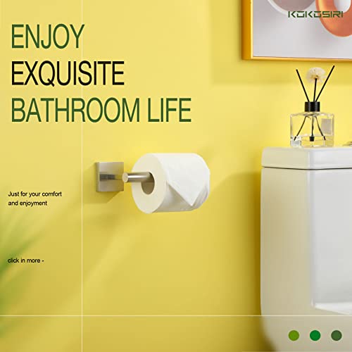 Toilet Paper Holder Tissue Paper Dispenser for Bathroom Toilet Roll Holder Brushed Nickel Stainless Steel B2005BR (Brushed Nickel / Horizontal)
