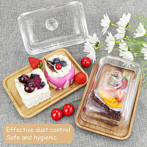 Crystal Clear Glass Butter Dish with Lid Butter Holder Container for Butter (Size 1)