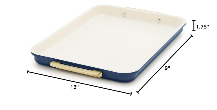 Bakeware 13" x 9" Ceramic Nonstick Quarter Sheet Pan (13" x 9" Quarter Sheet Pan / Oxford Blue)