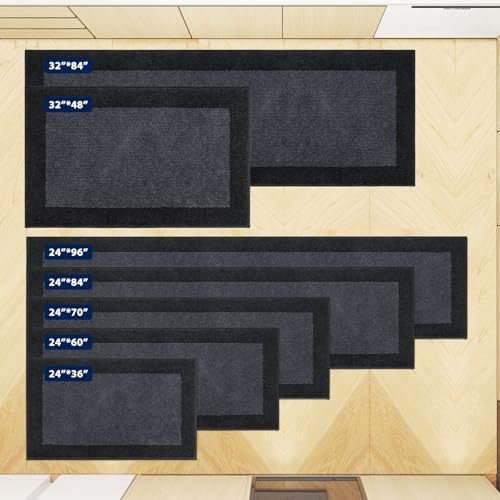 Kitchen Rugs Set (Charcoal / 24" X 36"+ 24" X 60")