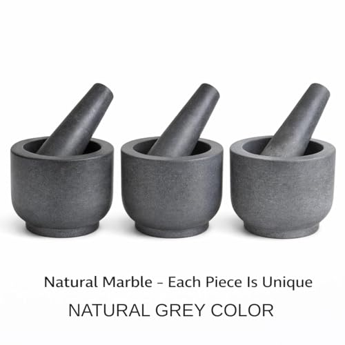 Marble Stone Mortar and Pestle (KC-MORTAR-PESTLE-MARBLE-001)