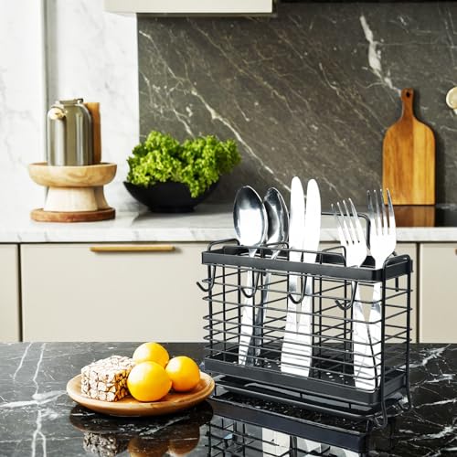 Utensil Holder (Black / 3 Grids)