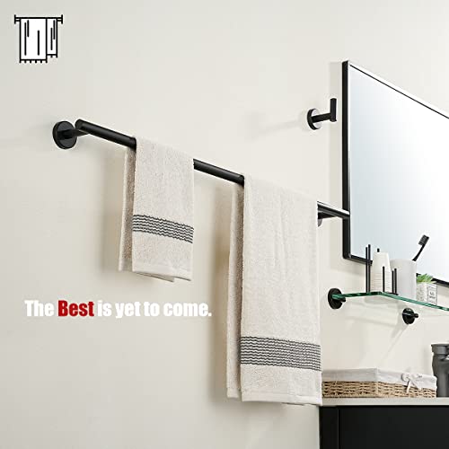 Black Bath Towel Bar (Black / 30.15 Inch)