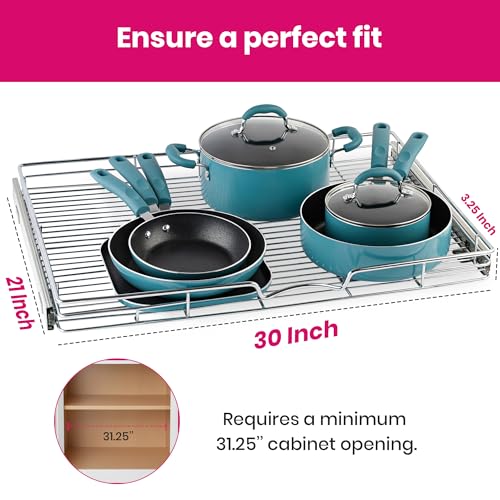 Heavy Duty Pull Out Cabinet Organizer (30"W x 21"D)