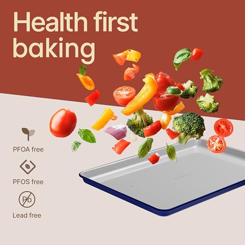 Bakken 8 Piece Ceramic Coated Bakeware Sets (Blue)