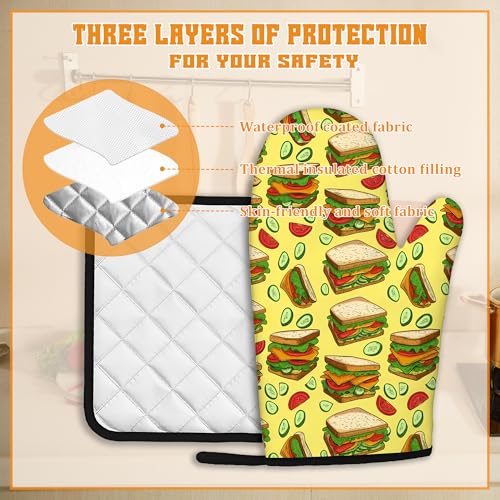 Cute Sandwich Oven Mitts and Pot Holders (Cute Sandwich)